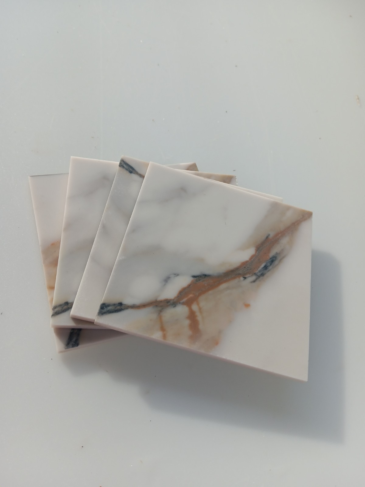 Lot Of 50 Marble Subway Tile 4×4…Versatile For Crafts or Backsplash
