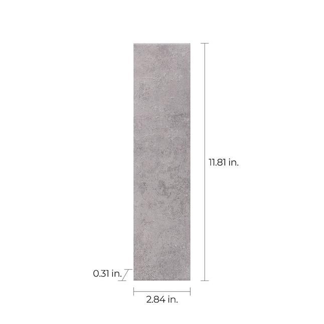 125pc Style Selections Alamosa Gray 3×12 Glazed Ceramic Bullnose Tile FREE SHIP