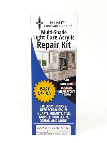 Quartz Countertop Repair Kit – White Chip Fix for Marble, Granite, Acrylic, Porc