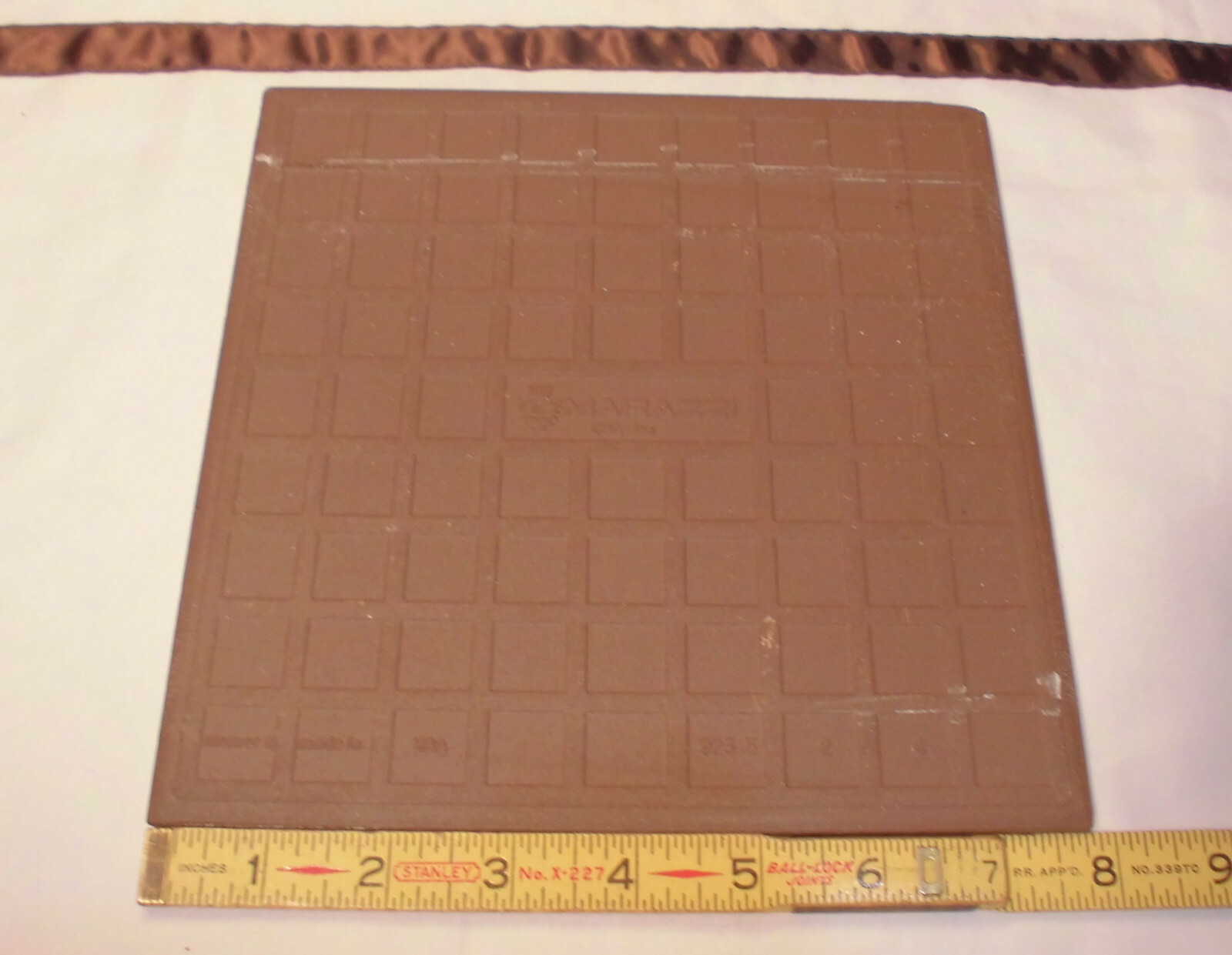 1 pc. “Almond-Off White” Peppered Textured-Ceramic / Porcelain Floor Tile 8″