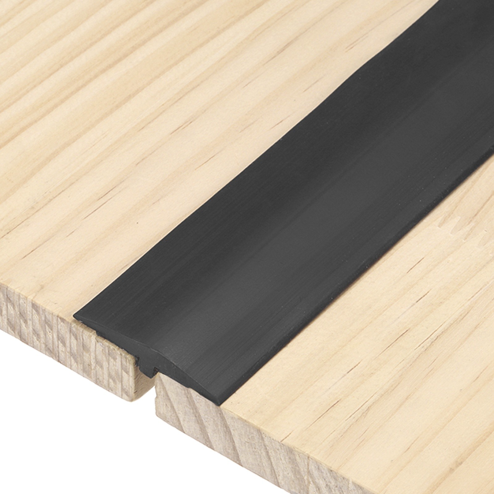 T-Molding Transition Strip, 3.28 Ftx1.57″ Flooring Edging Trim, Black