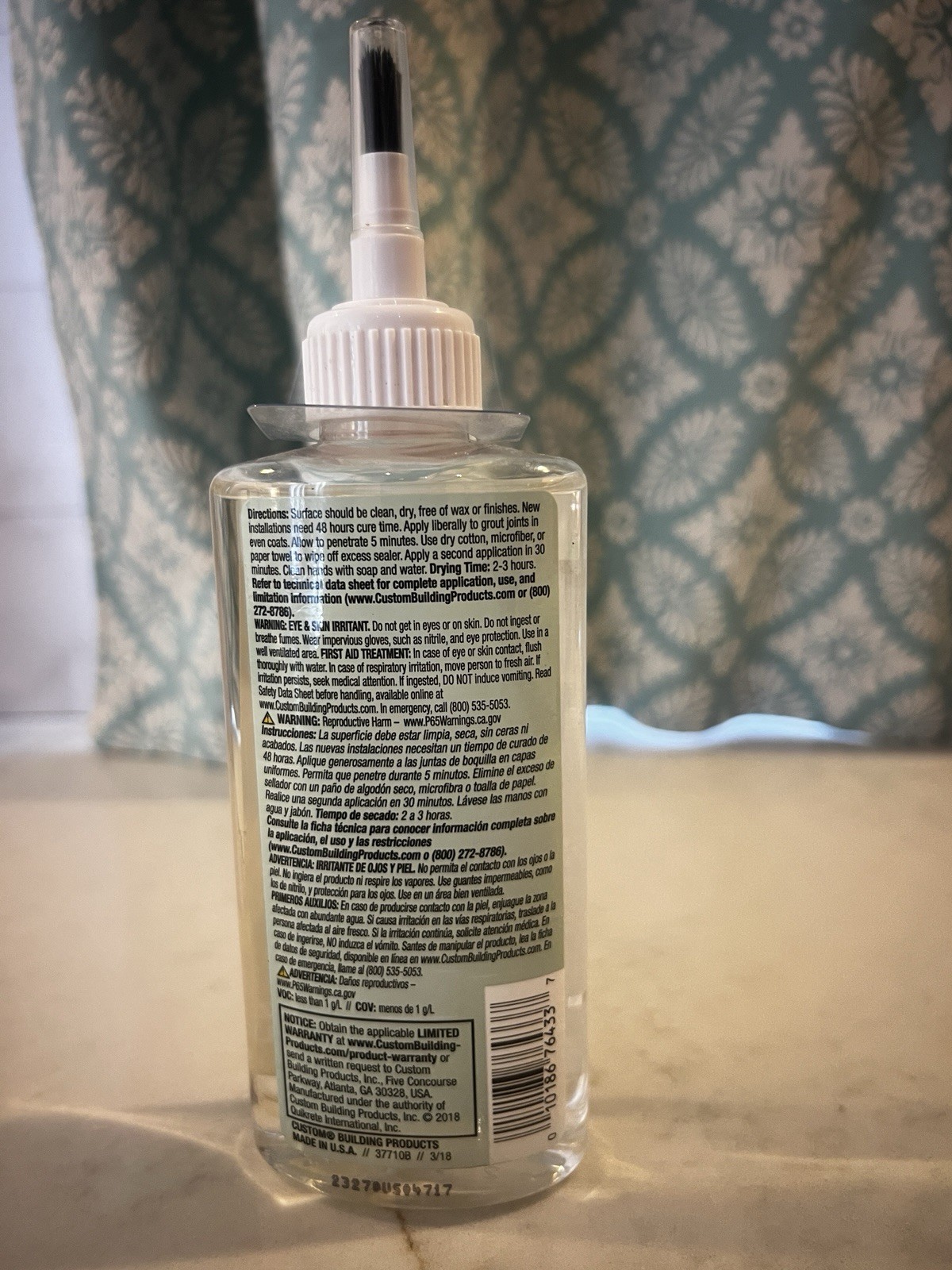 The Tilelab 6 Oz. Grout Sealer is a liquid penetrating sealer