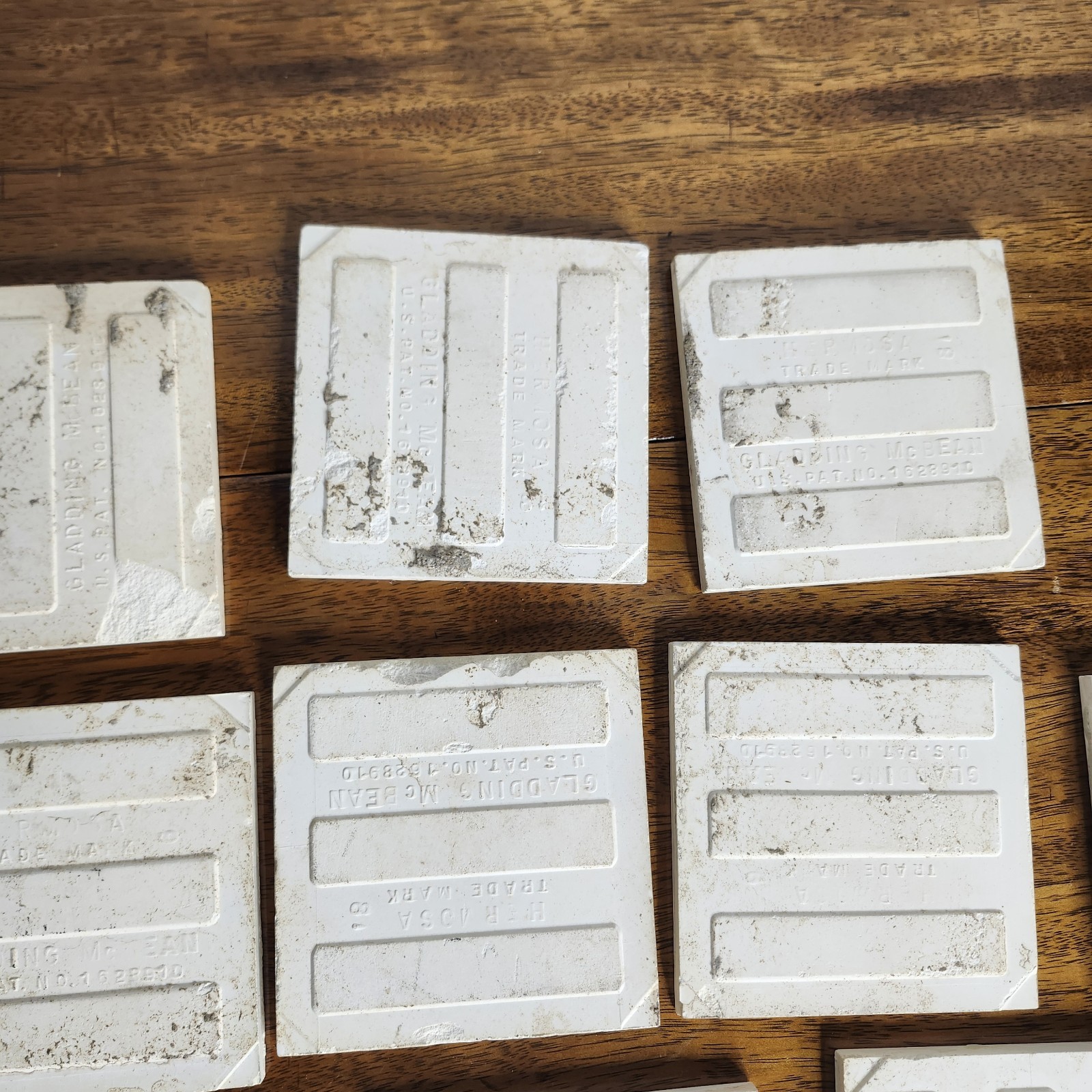 Vtg 4.25 x 4.25 Semi-Gloss Ceramic Wall Tile Made in USA Lot Of 15+ Tiles Read D