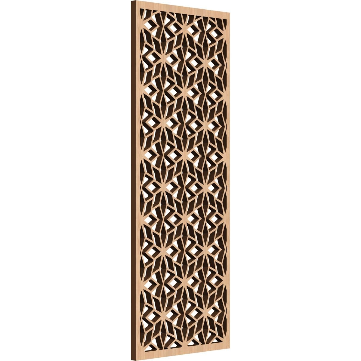 9 3/8×24 3/8×3/8 Inch Lake Decorative Fretwork Wood Wall Panel Hickory DIY