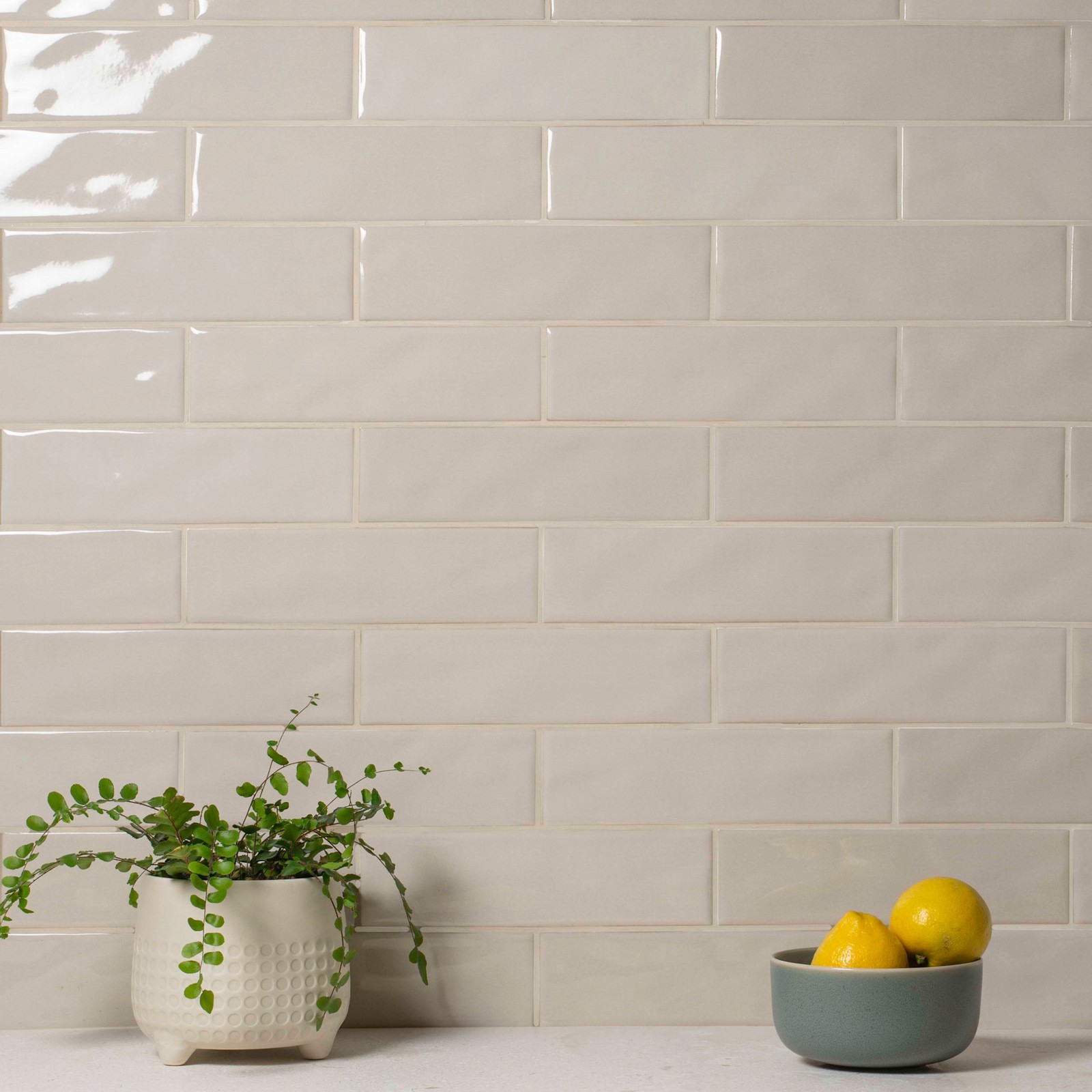 Cruz Bay Studio MKT75 Countryside – 3″ x 10″ Rectangle Wall Tile – Almond Gloss