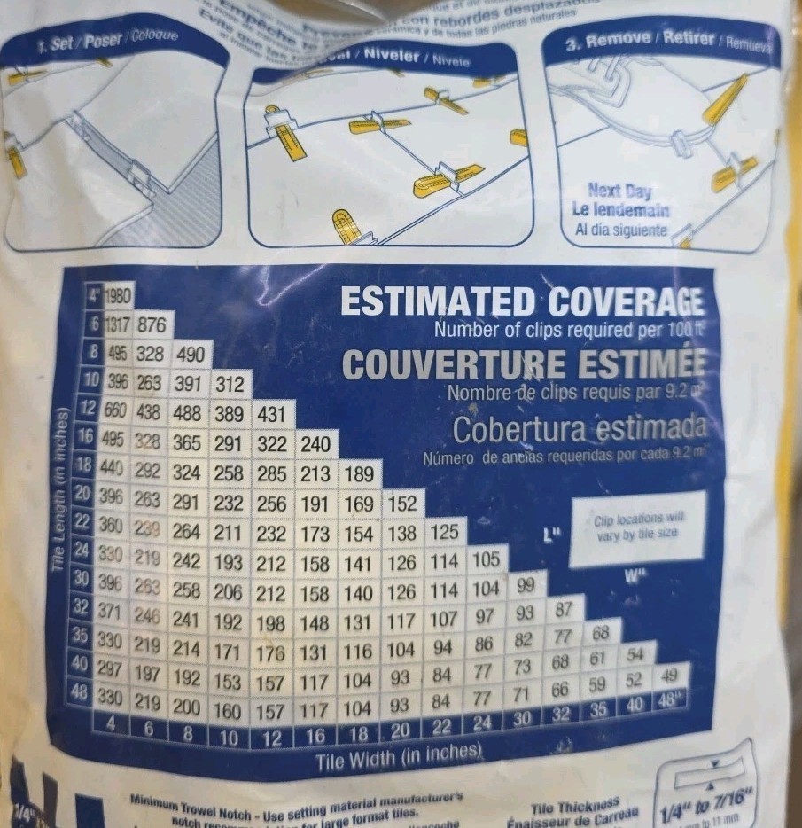 QEP Lash Tile Leveling System Pack (100 Clips + 100 Wedges) 1/16″