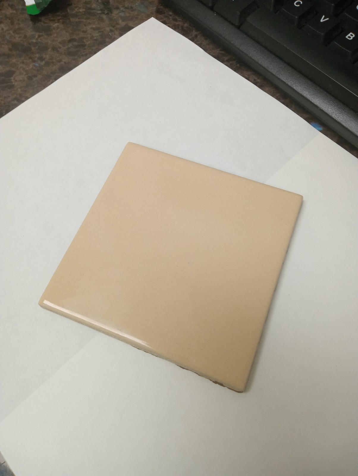 4×4 Tile Glossy Melon Orange Square Loose Wall Remodel Ceramic C#540-466 Sample