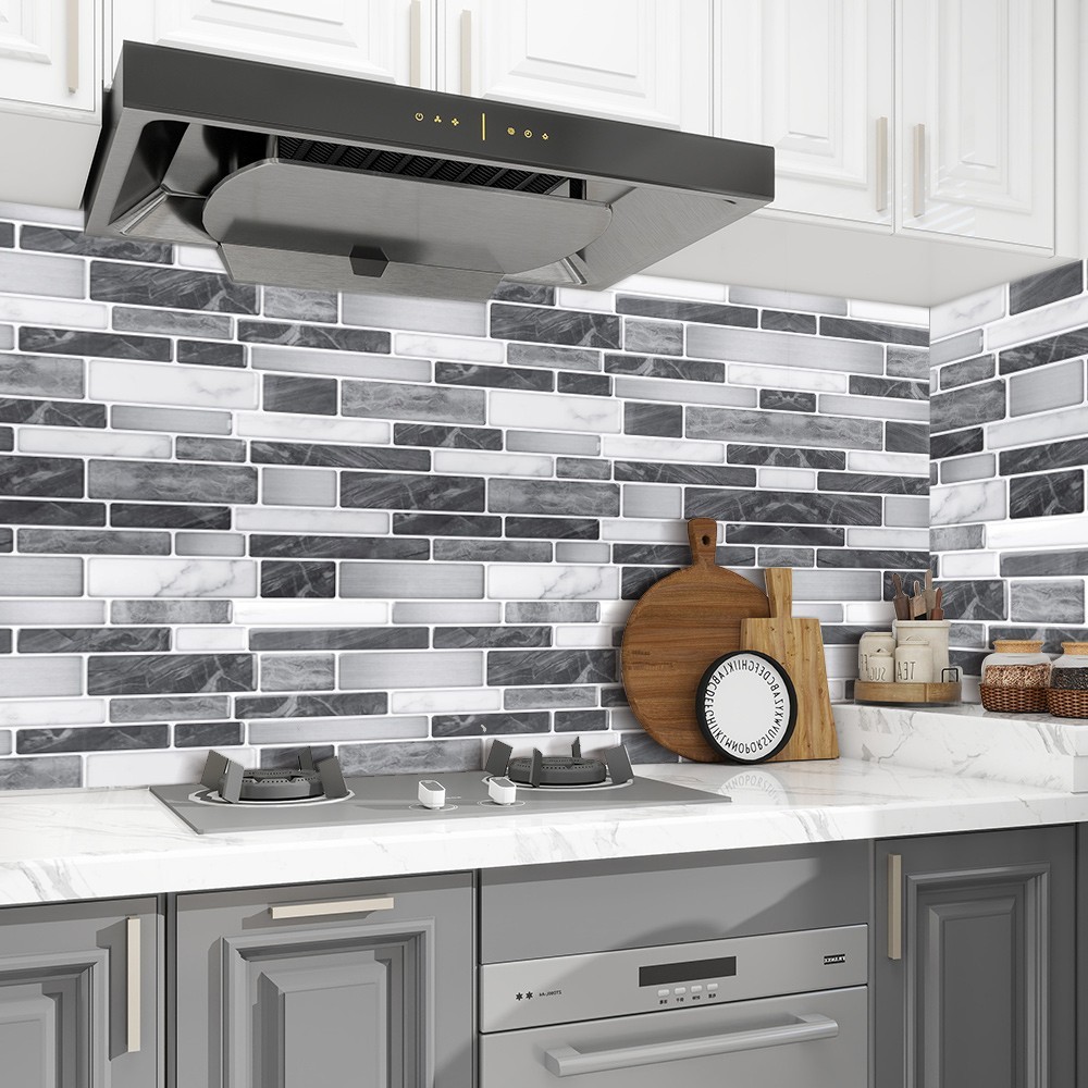 10pcs Peel and Stick Backsplash Thickened Subway Tiles, 12″x12″, Cover 10 Sq.Ft.