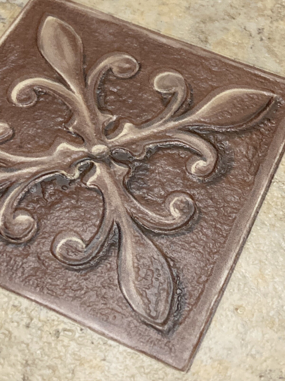 6″ x 6″ Deco Stone ROMANESQUE Accent Vinyl Wall Floor Tile Self Stick Groutable