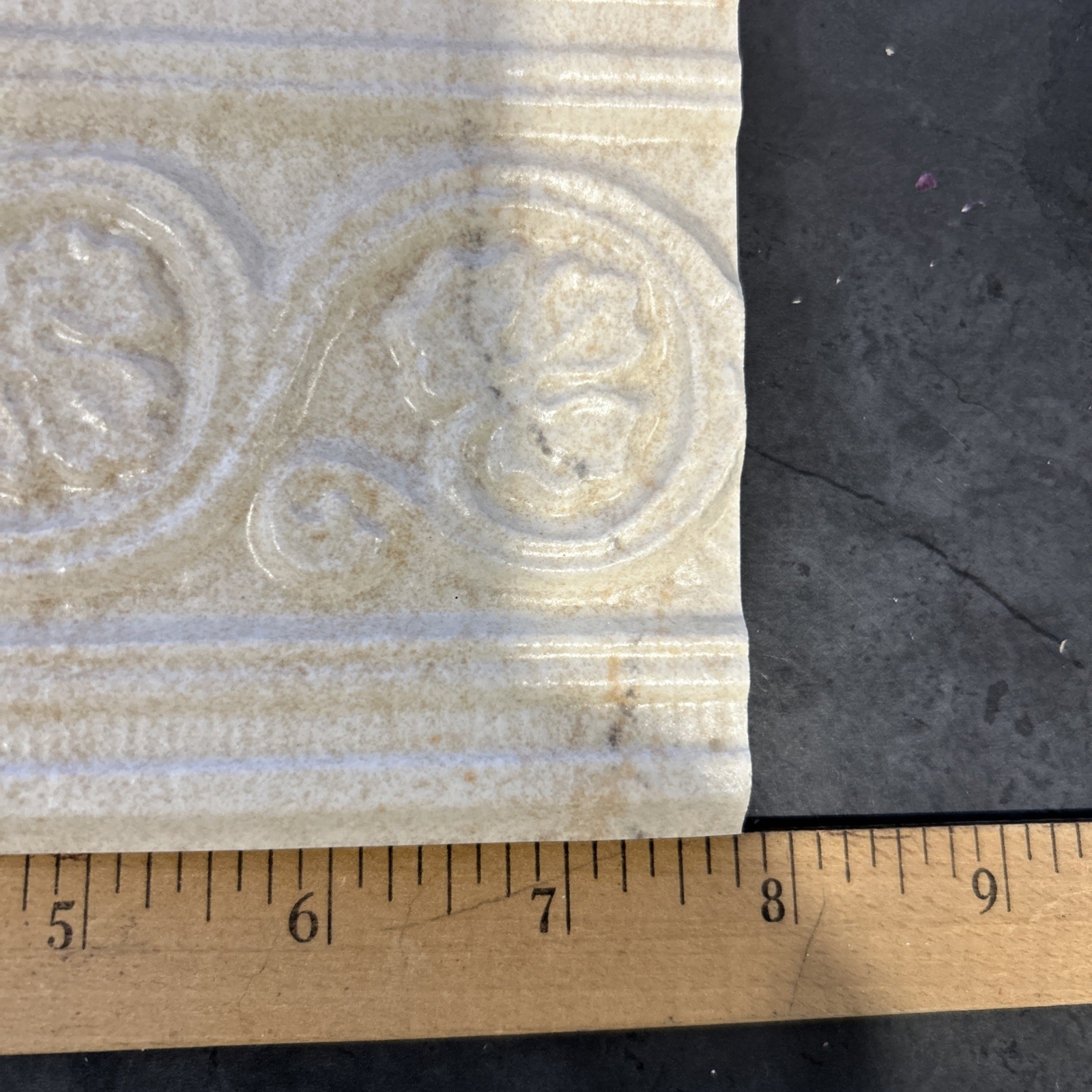 (1) Porcelain Accent Tile Border Listel Napa 4″x8″ Venis Ceramic Beige Spain 4×8