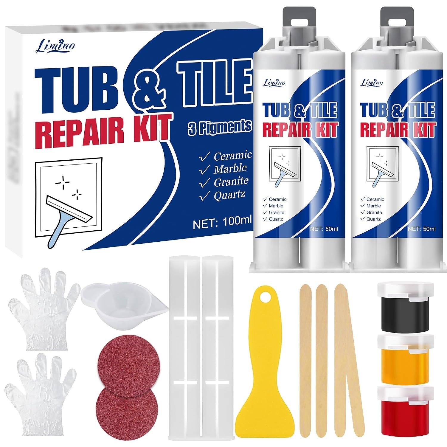Professional Porcelain Repair Kit – Effortless Restoration for Bathroom Fixtures