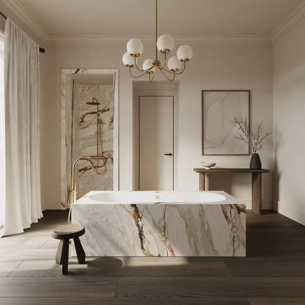 Prati 24 In. X 48 In. Polished Calacatta Macchia Vecchia Porcelain Tile (15.5 Sq