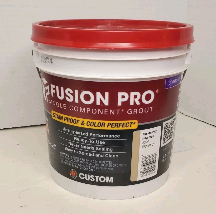 Fusion Pro Grout Haystack #380 Single Component Grout 1 Gallon Premixed NEW