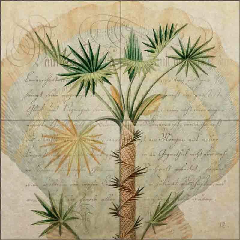 Palm Tree Tile Backsplash Steve Hunziker Tropical Art Ceramic Mural OB-SH915