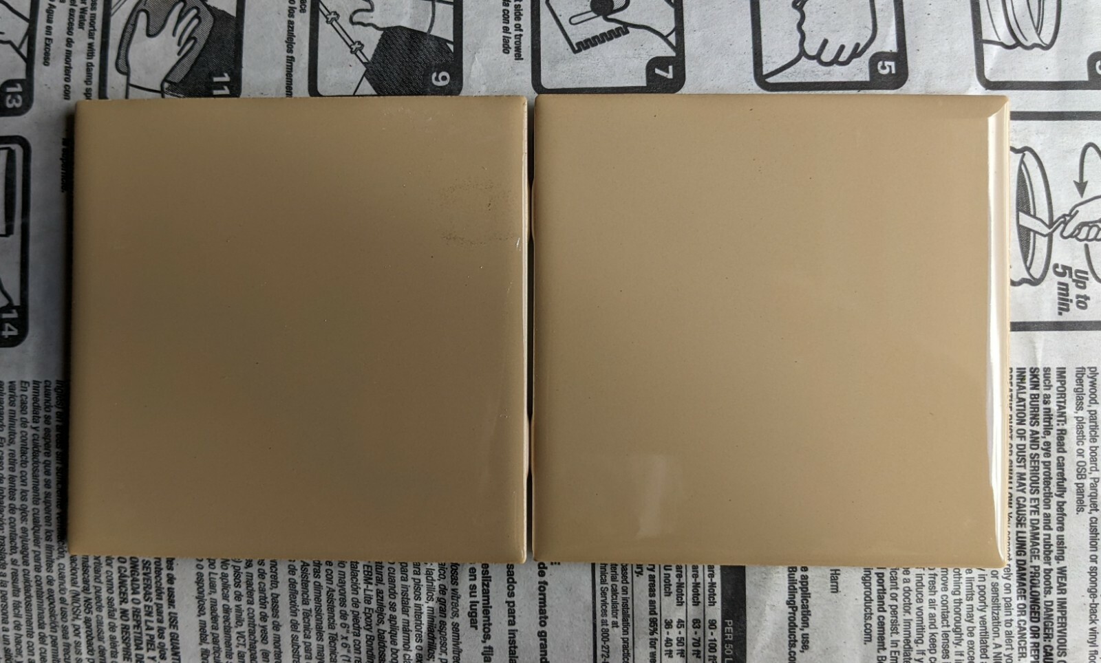 4 pcs American Olean Gloss Cappuccino #78 Ceramic Tile 4-1/4″