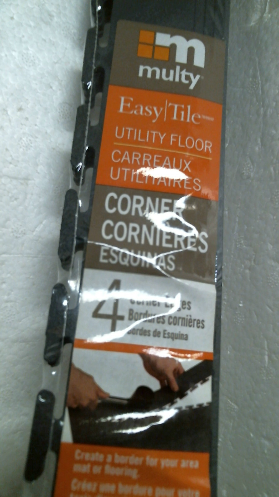 Multi Easy Tile Corner Edges 4 Pack 21″ x 2.75 Utility Corner, BLACK ,, FS