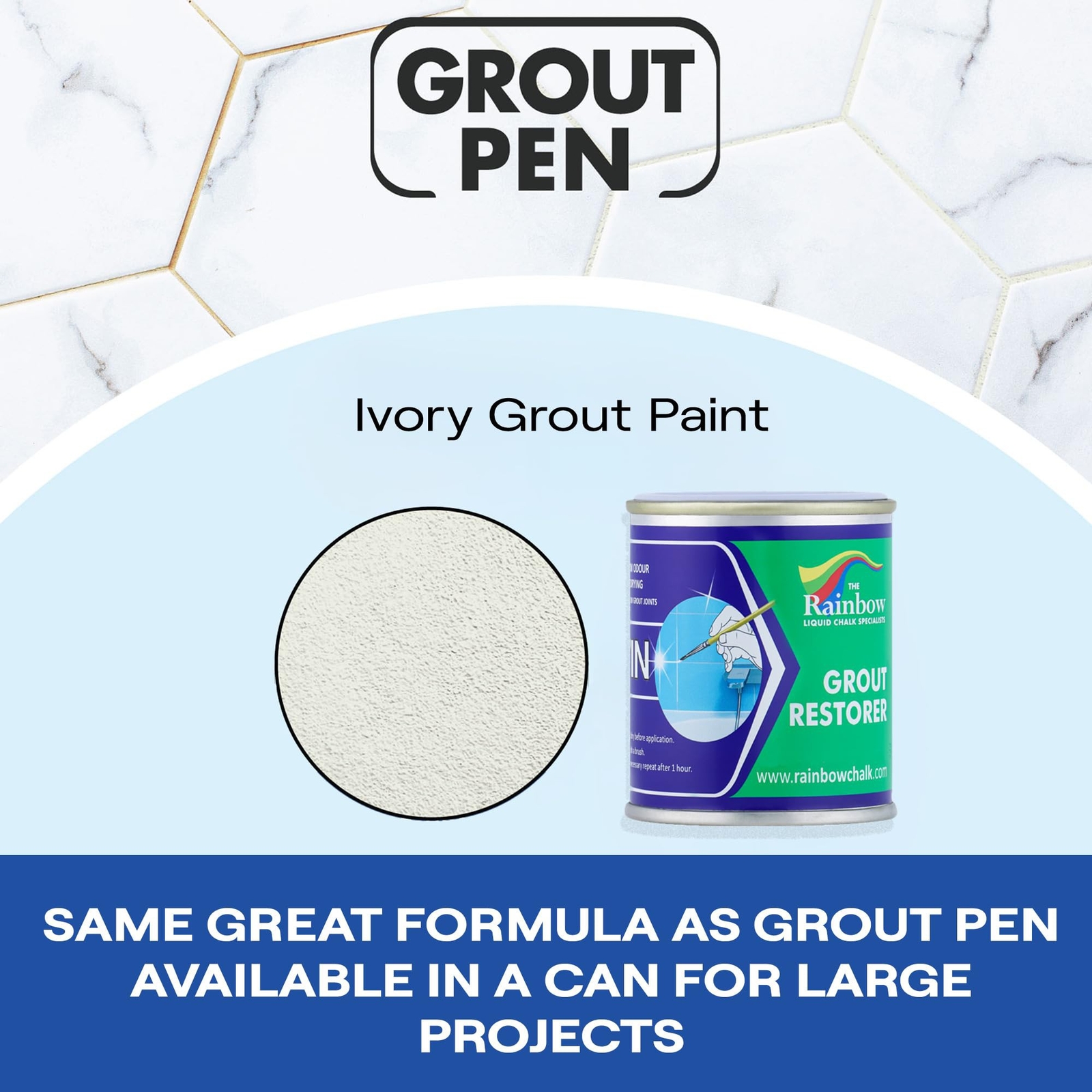 Grout Pen Ivory Grout Paint: Waterproof Tile Paint Grout Refresh Restorer for…