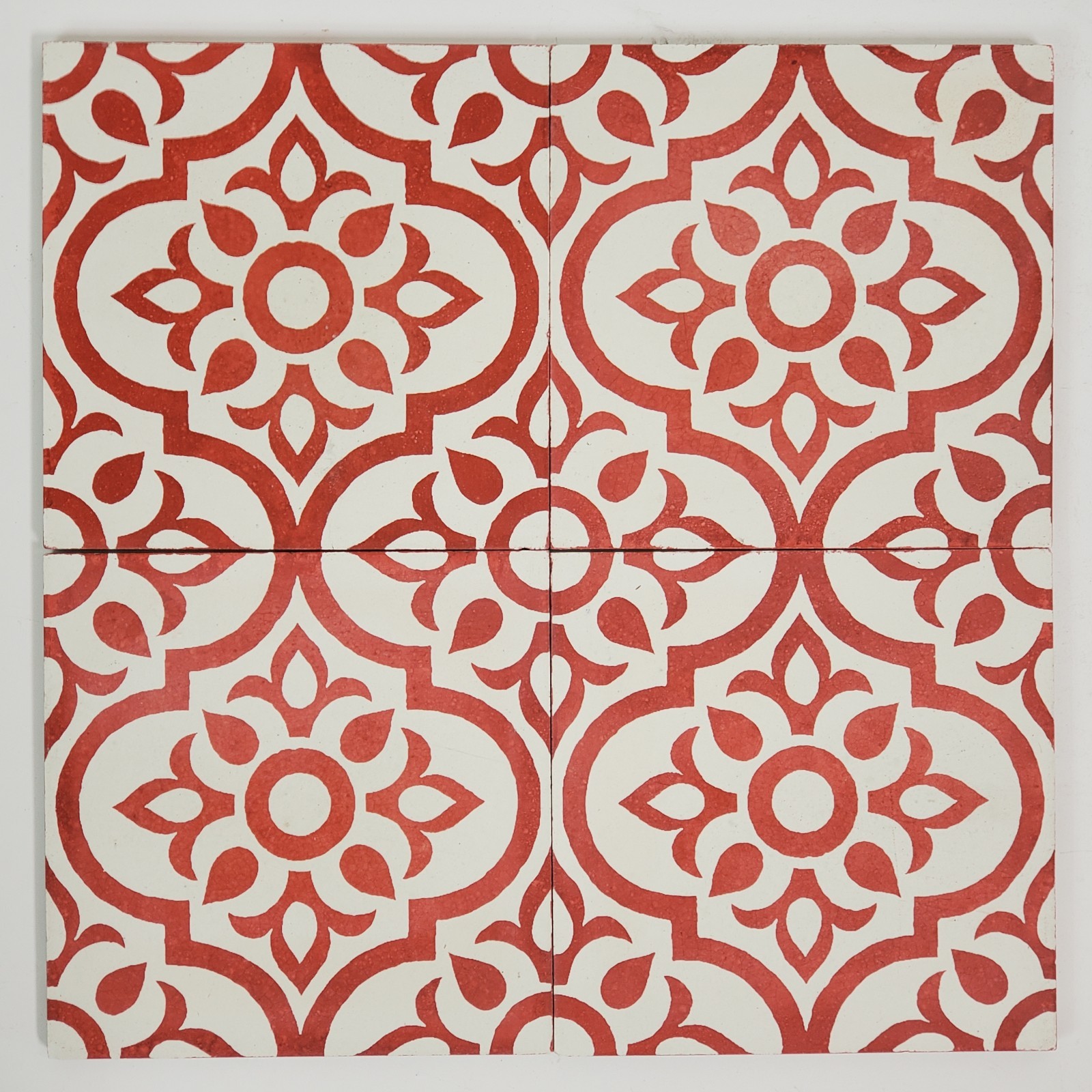 Mai Ngam W-101 8×8 Encaustic Cement Tile Box of 12 New Open Box Terracotta