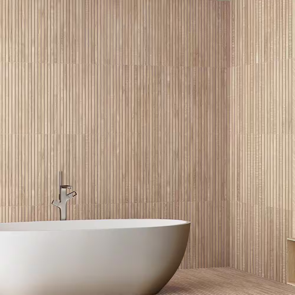 Montgomery Ribbon Maple 24 In. X 48 In. Matte Porcelain Floor and Wall Tile (15.