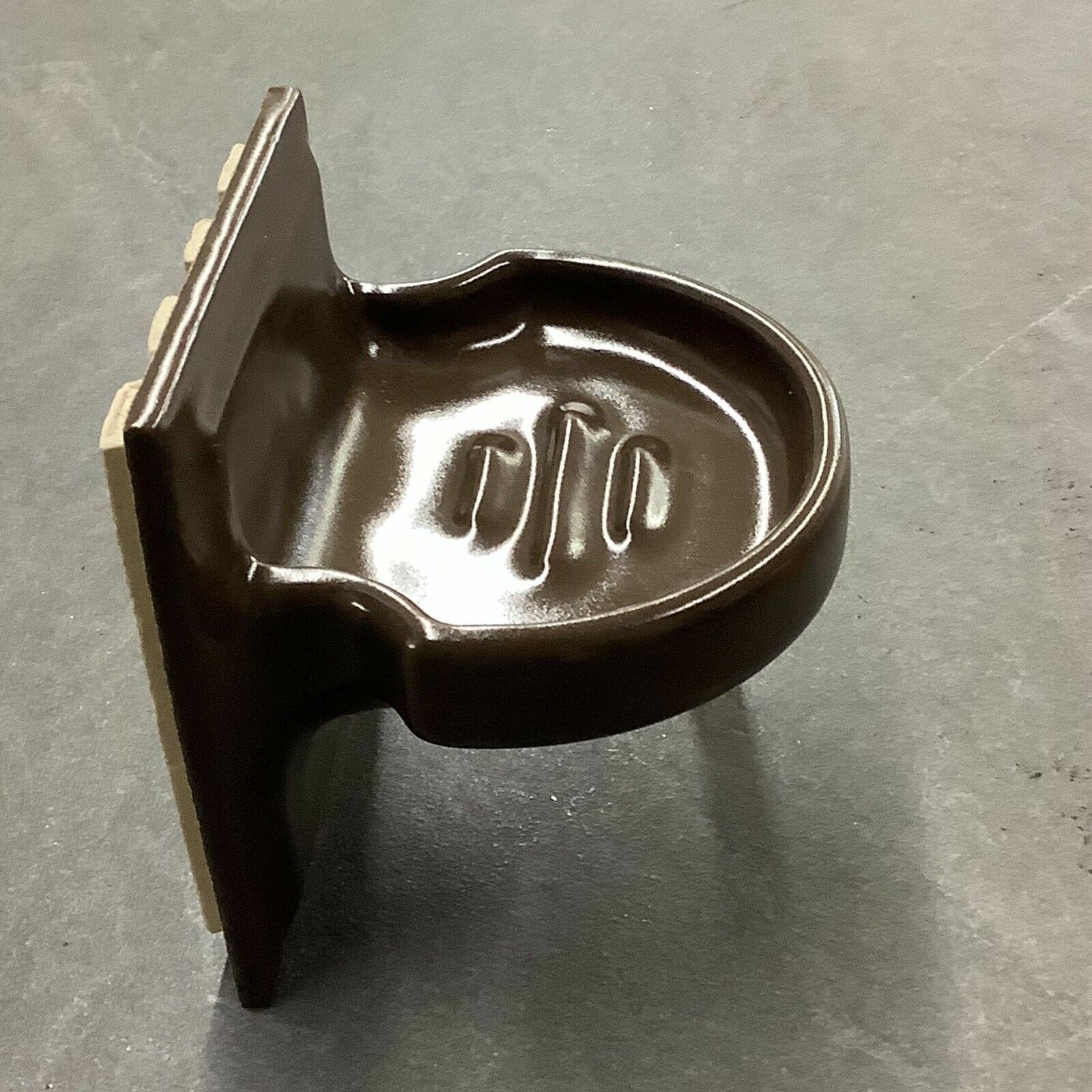 Vintage #86 Expresso Ceramic Sink Soap Holder American Olean model 503