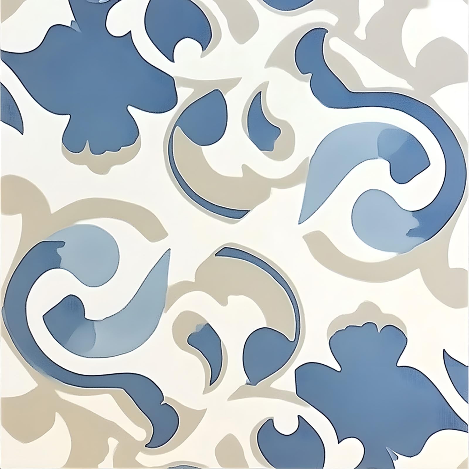 Floral Pattern Vinyl Floor Coverings 10 Pcs 12×12 Inches – Peel and Stick Bac…