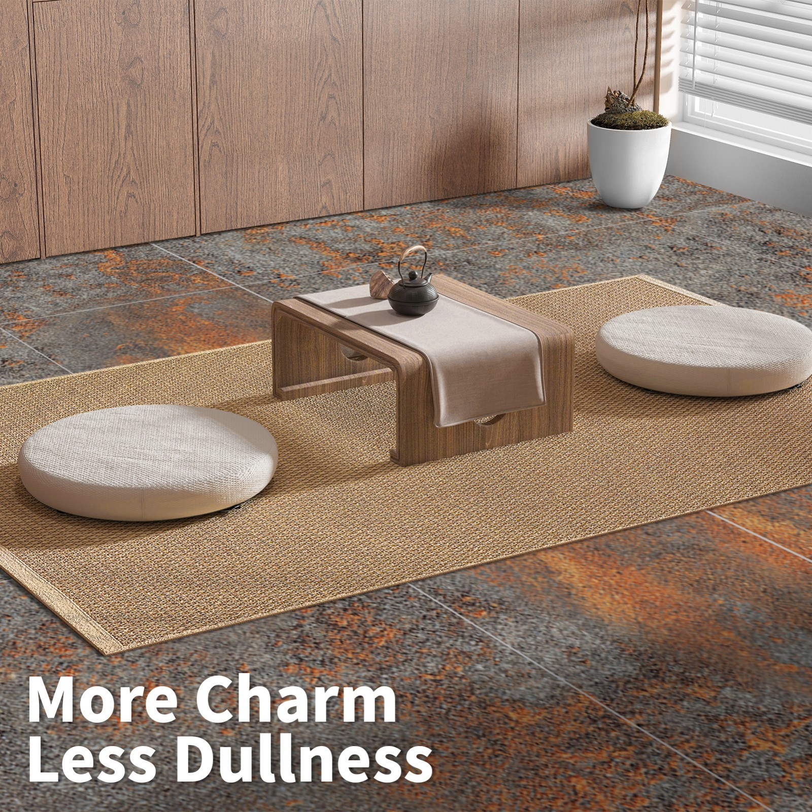 30-Pack Peel & Stick Vinyl Floor Tiles,12 x 12in Covers 30 Sq.ft – Rust Granite