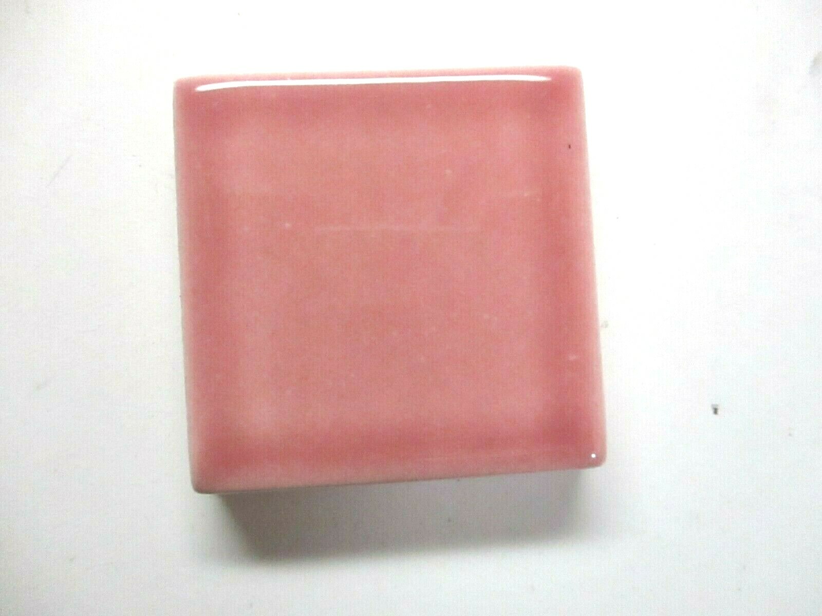 1 Floor Tile 2-1/16″ Sq. x 1/2″ Thick Dark Pastel Pink Gloss Vitreous Porcelain
