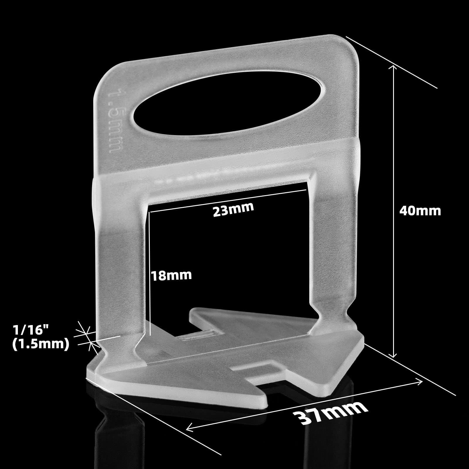 1/16″ Tile Leveling System Spacers 2000 PCS Tile Leveling Clips Kit Prevent T…