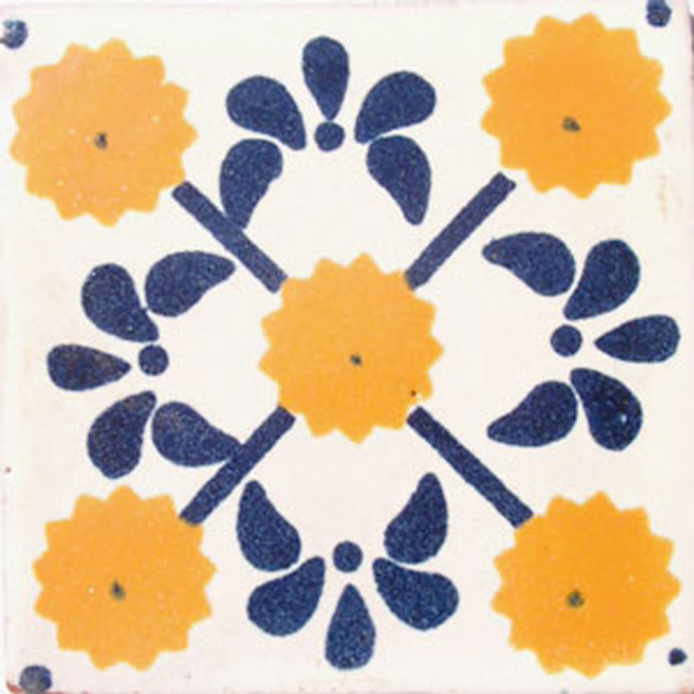 #C030) Mexican Tile sample Ceramic Handmade 4×4 inch, GET MANY AS YOU NEED !!