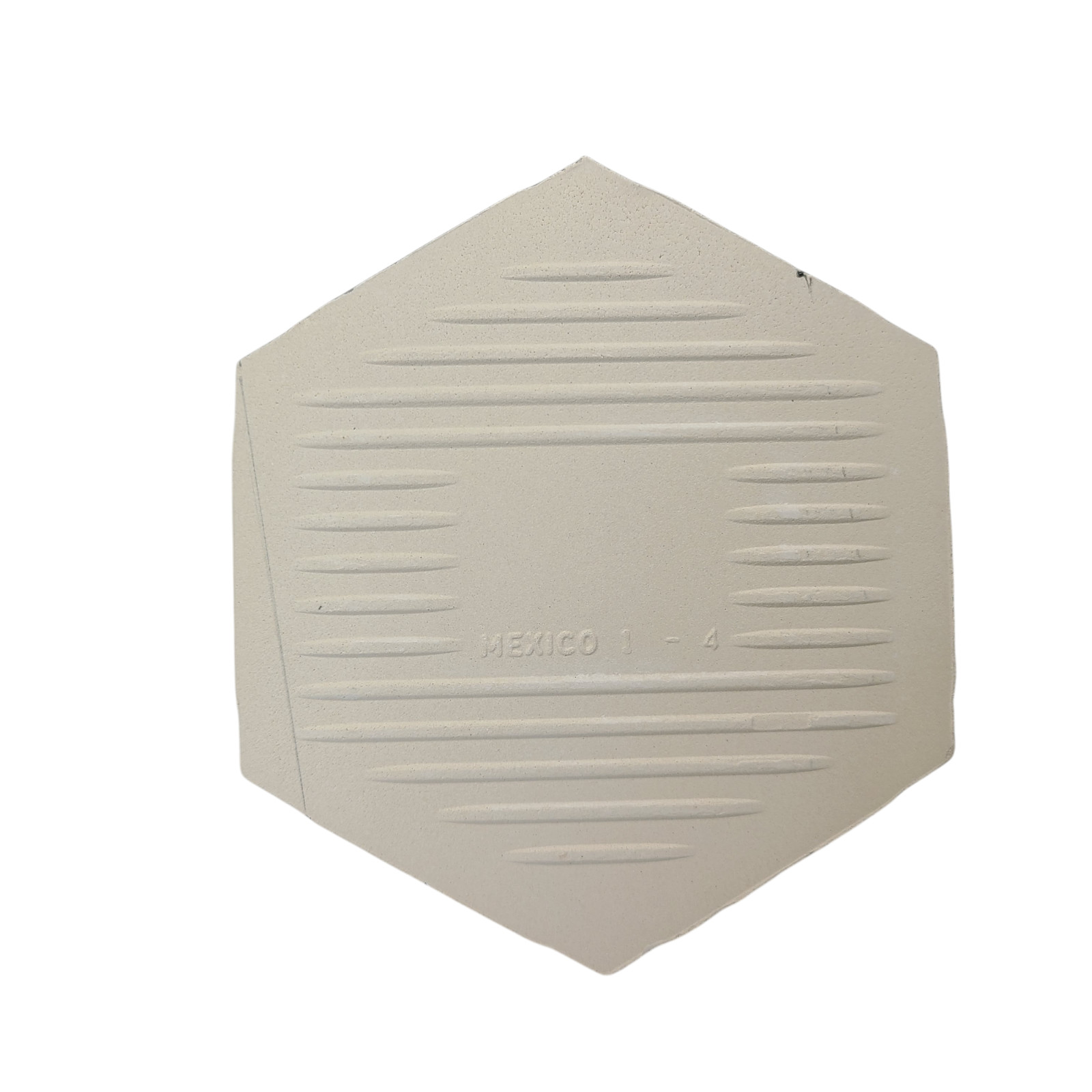 Black Ceramic Tile Hexagon Subway Vintage Mid Century Modern Rippled Beehive