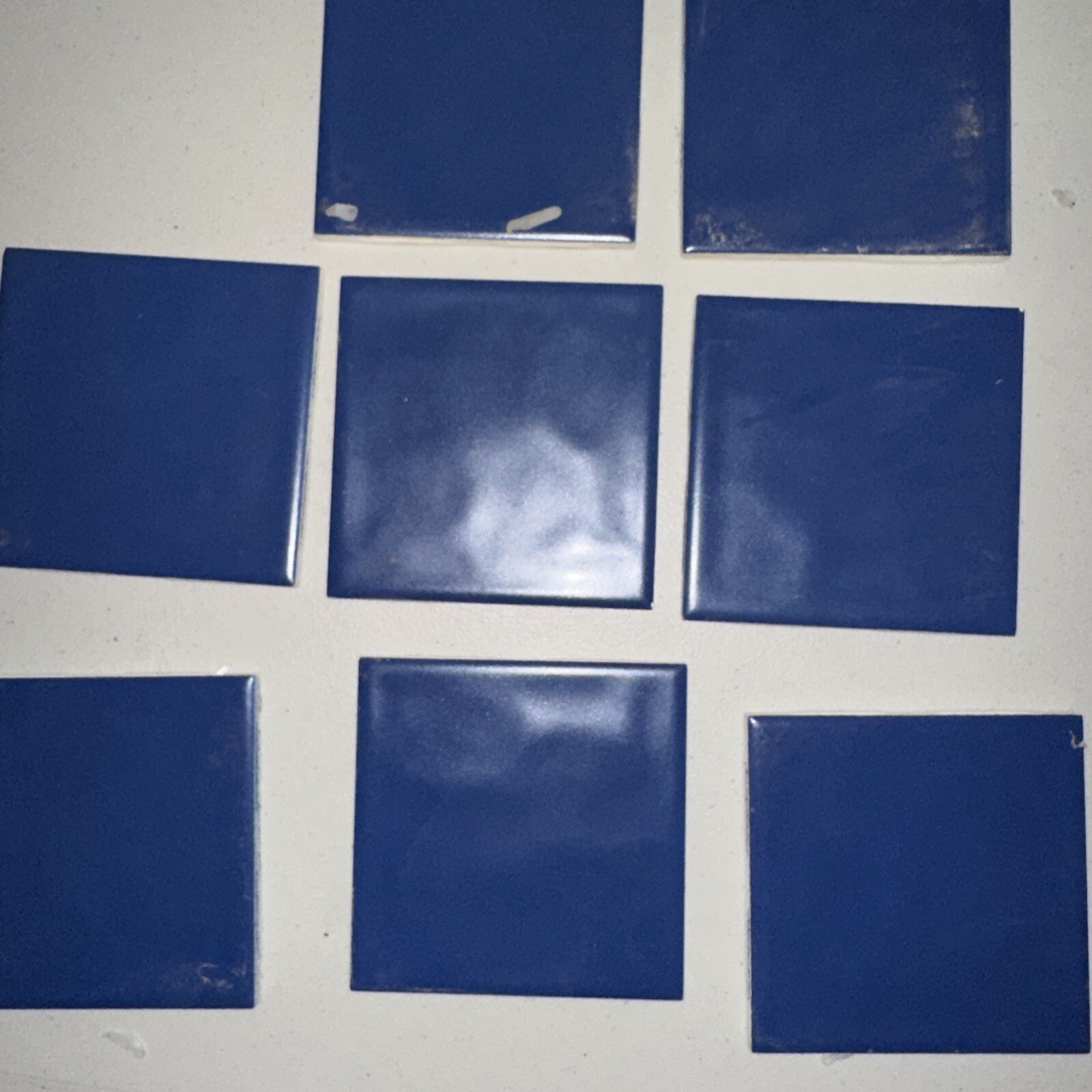 Tiles 8 blue glase 4 3/8” Made In USA