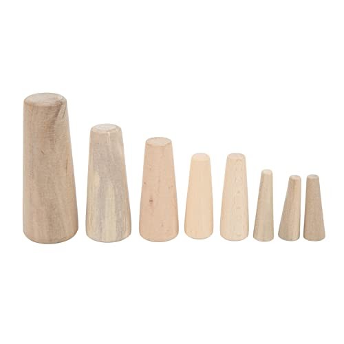 Marine Boat Wooden Conical Bungs Plugs Set, 10pcs Marine Tapered Thru Hull