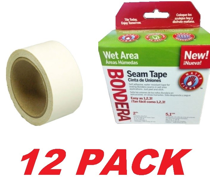Bondera SEAM TAPE Water-Proof Double-side adhesive counter top tile Shower 12 PK