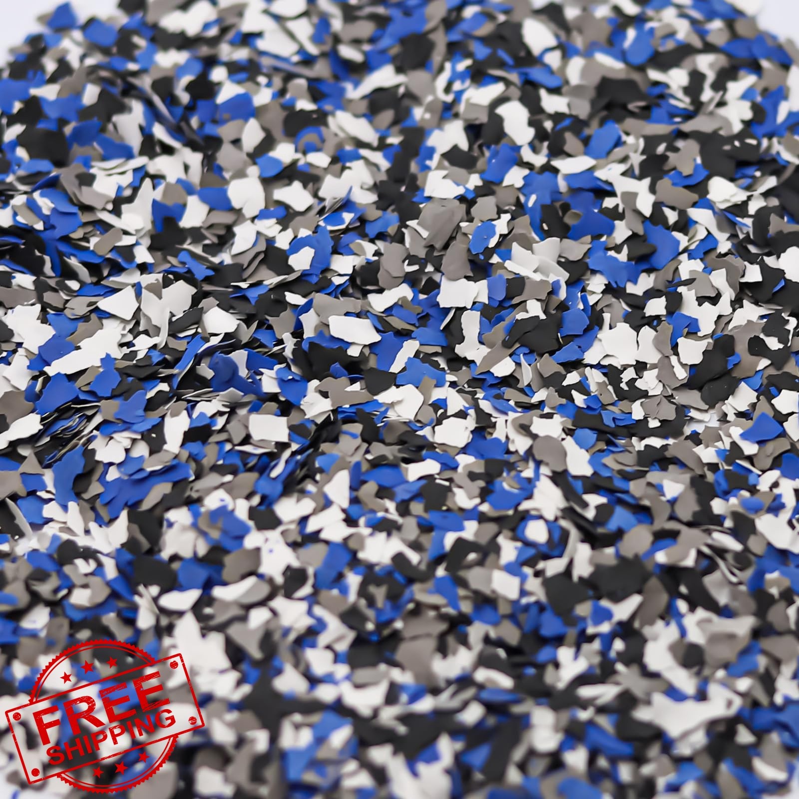 KEPYDRMTF 6.6lb Black White Blue Grey Epoxy Floor Flakes