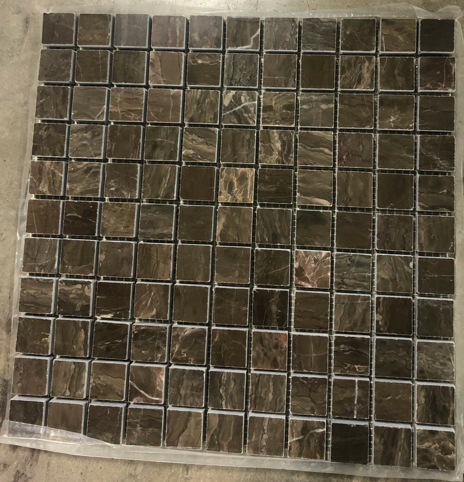 Tile Marble Natural Stone Mosaic Brown Dark Coffee Backsplash 2×2 SAMPLE TS-01