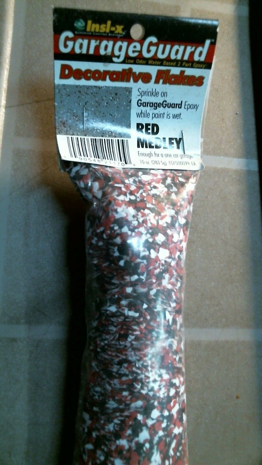 Insl-x Garage Guard Decorative Flakes, Red Medley, FREE SHIPPING