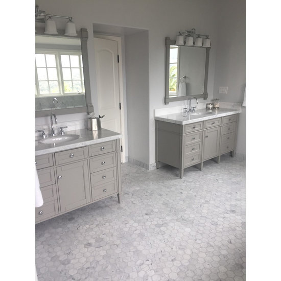 C33XH Carrara Marble Hexagon Mosaic Tile Venato Carrera White 3 inch Honed