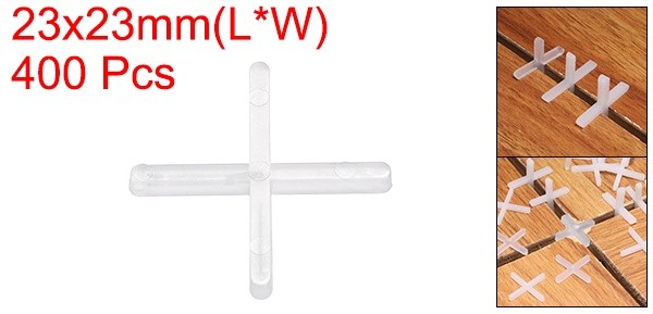 400Pcs Tile Spacers, 2mm 3/32″ Cross Shape Wall Floor Tile Spacer White