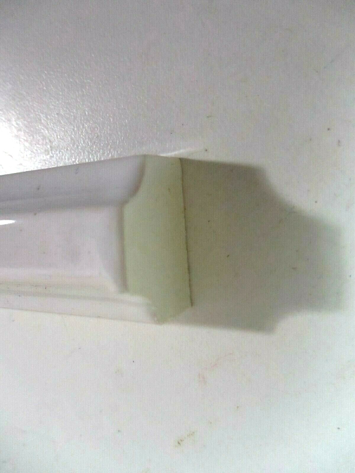 1 Tile Ceramic Porcelain 7-7/8″ Glossy White Trim Wall Accent Border Cap Vintage