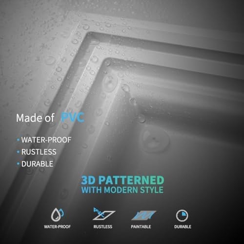 Art3d Drop Ceiling Tiles, 24x48in. White (12-Pack), Polyvinyl Chloride (PVC),…