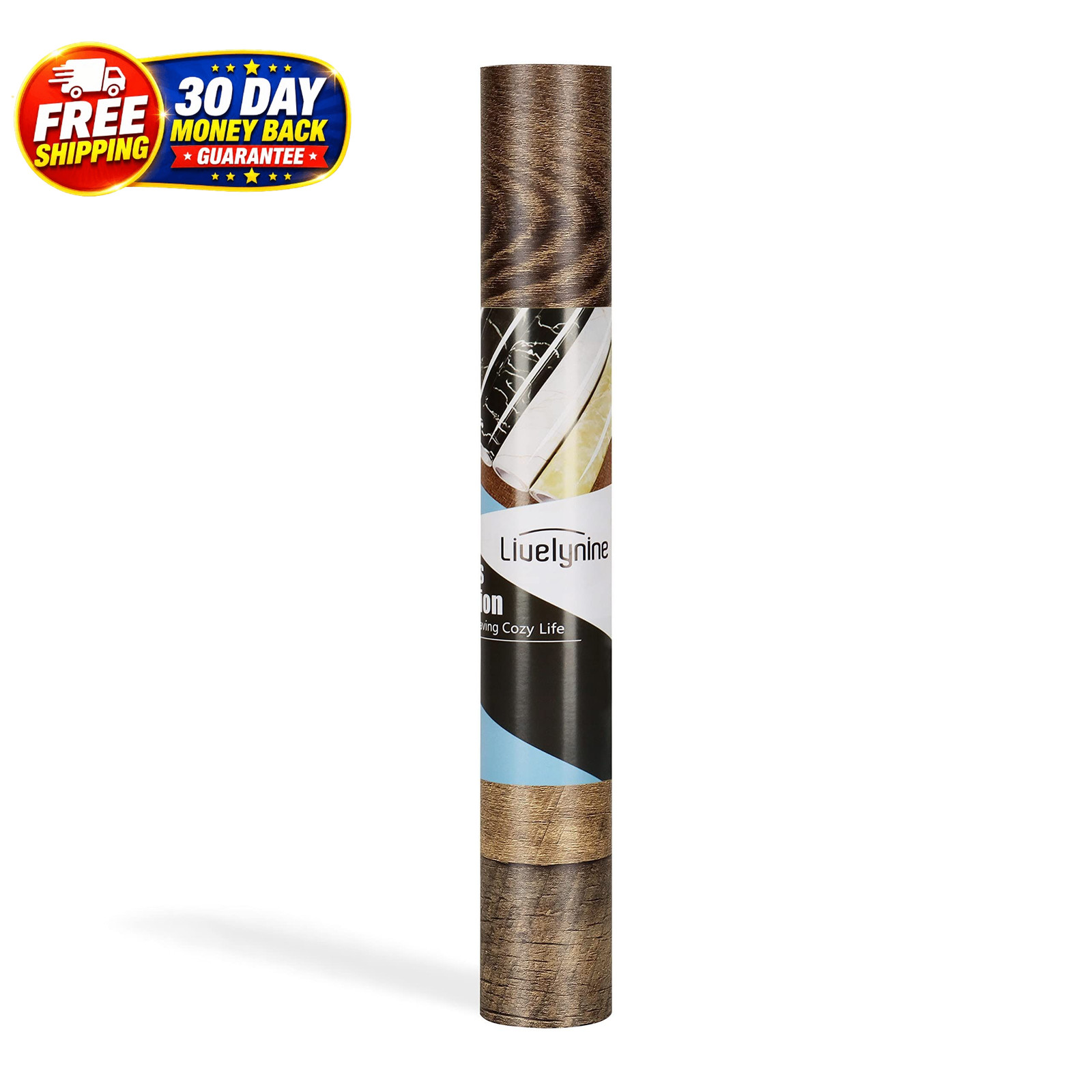 Reclaimed Wood Vinyl Flooring Roll 15.8×78.8 Inch, Plank