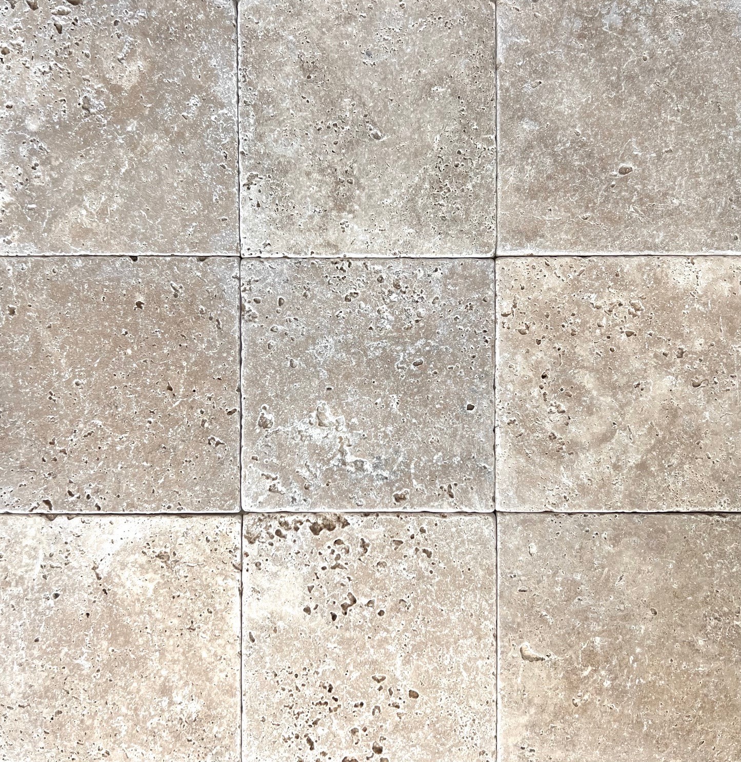 Walnut 6×6 Tumbled Aged Travertine Tile Backsplash Floor Wall (Sold by 1 SQFT)