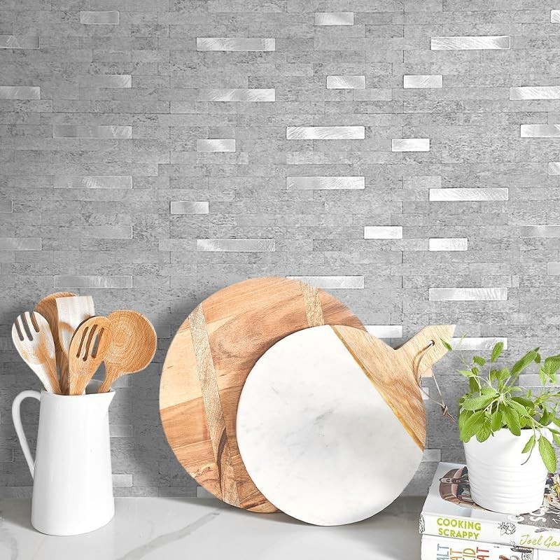 10 Sheets Peel and Stick Backsplash Wall Tiles, PVC Kitchen Backsplash Peel a…