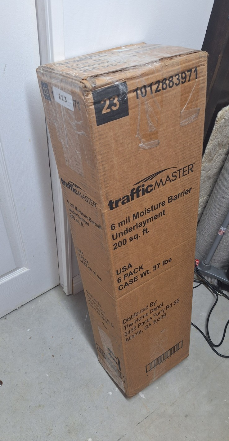 TrafficMaster 6 mil Clear Moisture Barrier Underlayment 200 sq ft 6pk