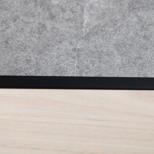Pcs Aluminum T Molding Trim & Floor Transition 2.9ft x 0.8in 3 Matte Black