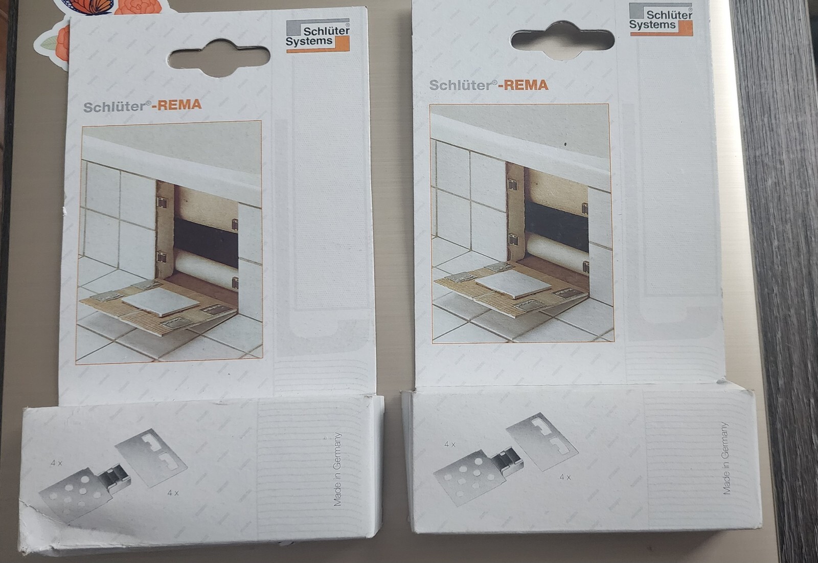 (2) Schluter REMA Magnetic Access Panel Clips For Tile