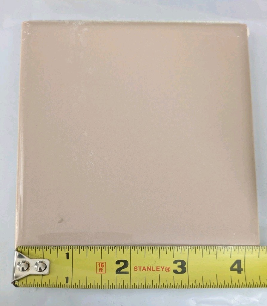 Vintage 4 1/4″ American Olean Tile Sandlewood / Suntan Light brown Reclaimed