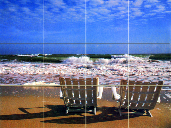 Art Colorful Mural Ceramic Sea Beach Backsplash Bath Tile #164