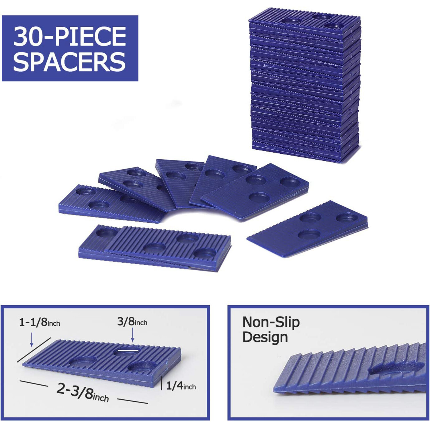 WORKPRO Laminate Wood Flooring Installation Kit with 30 Pieces Plastic Spacers