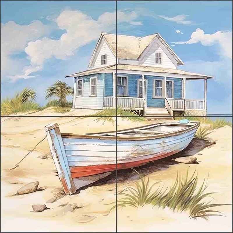 Cottage Tile Backsplash Lazar Studio Coastal Art Ceramic Mural OB-LAZ183-23